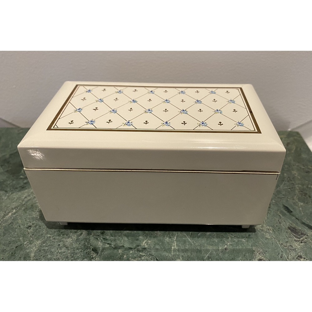 Vintage "Blue Rose" San Francisco Music Box Co. Otagiri Limited Edition 12/458